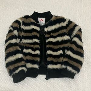 Stylish Black and Brown Striped Kids Jacket
